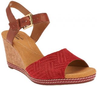 Clarks Nubuck and Leather Wedges   Helio Jet   A260785 —