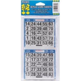 Dabn Stic 415836 Bingo Game Sheets 4 inch x 8 inch 125 Pkg 250 Games