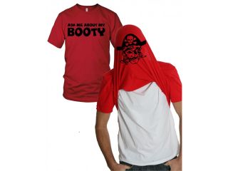 Ask Me About My Booty T Shirt Funny Pirate Flip Up Tee S