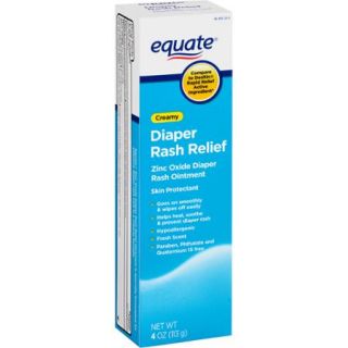 Equate Creamy Diaper Rash Relief Zinc Oxide Ointment, 4 oz