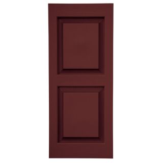 Severe Weather 2 Pack Bordeaux Raised Panel Vinyl Exterior Shutters (Common: 15 in x 43 in; Actual: 14.5 in x 42.5 in)