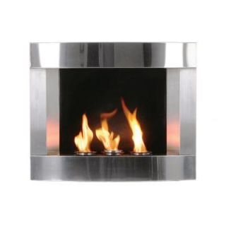 Southern Enterprises 30 in. Gel Fuel Fireplace in Stainless Steel DISCONTINUED FA5813