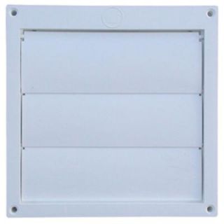Speedi Products 6 in. Louvered Plastic Flush Exhaust Hood in White without Tail Pipe EX HLFW 06