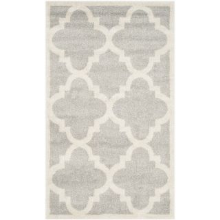Safavieh Amherst Grey and Beige Rectangular Indoor and Outdoor Machine Made Throw Rug (Common: 3 x 5; Actual: 36 in W x 60 in L x 0.42 ft Dia)