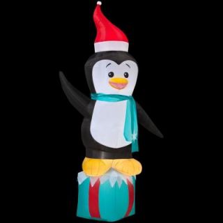 Gemmy 7 ft. H Inflatable Penguin with Gift Box 86198X