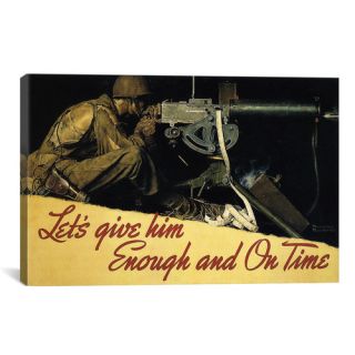 iCanvas Lets Give Him Enough and on Time by Norman Rockwell Graphic
