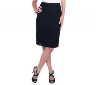 Joan Rivers Luxurious Lace Slim Skirt   A227431 —