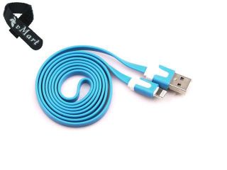 8 Pin USB Noodle Data Sync Charger Cable Cord for iPhone 6 6S iPhone 5 5s iPod Touch Lightning Connector to USB Cable compatible with the newest iOS 9 and beyond   Charge and Sync Cable