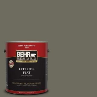 BEHR Premium Plus 1 gal. #N370 6 Gladiator Gray Flat Exterior Paint 430001