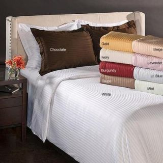 Egyptian Cotton 650 Thread Count Striped 3 piece Duvet Cover Set King C King/Taupe