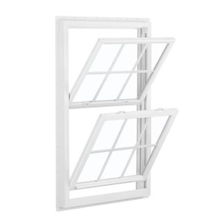 ReliaBilt 455 Series Vinyl Double Pane Single Strength New Construction Egress Double Hung Window (Rough Opening: 38 in x 62 in; Actual: 37.5 in x 61.5 in)
