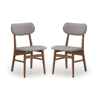 Set of 2 Sacramento Mid Century Solid Wood Dining Chairs