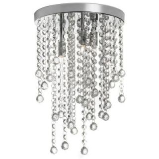 Filament Design Basilia 3 Light Polished Chrome Semi Flush Mount Light with Crystal Accents CLI DN14905251