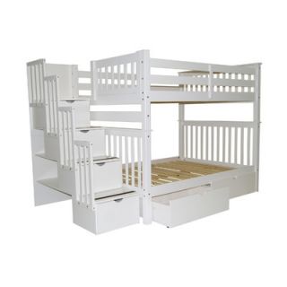Full Over Full Bunk Bed with Twin Trundle by Bedz King