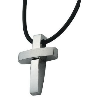 Stainless Steel Large Modern Cross Necklace   Shopping   Top