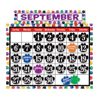 Teacher Created Resources Colorful Paw Prints Calendar Bb Calendar Set