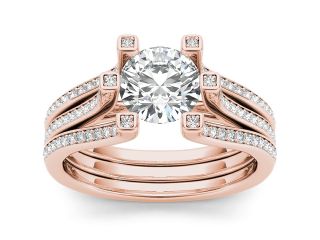 14k Rose Gold 1 1/2ct TDW Diamond Solitaire Engagement Ring (H I, I2)