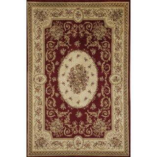 Rugs America Sorrento Medallion Red Rectangular Indoor Woven Area Rug (Common: 7 x 10; Actual: 79 in W x 114 in L)
