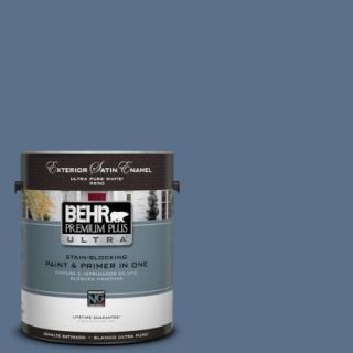 BEHR Premium Plus Ultra 1 gal. #S520 6 Layers of Ocean Satin Enamel Exterior Paint 985301