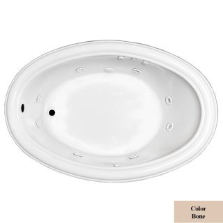 Laurel Mountain Zetta Bone Acrylic Oval Whirlpool Tub (Common: 40 in x 60 in; Actual: 21.25 in x 40 in x 59.75 in)