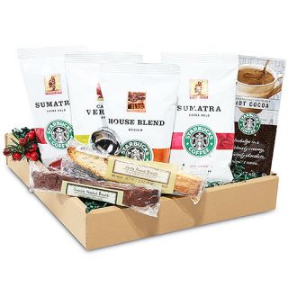 Coffee and Biscotti Gift Box with Assorted Starbucks&#174; Blends