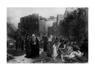 Persecution of the Albigneses, Insulting the Prisoners, War Against Heresy, 1211 AD by Albert Maignan, 1845 1908 Poster