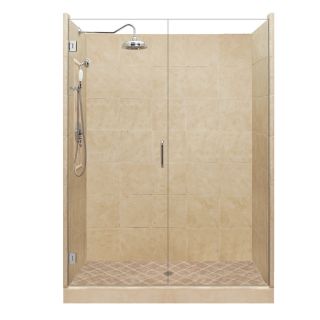 American Bath Factory 86 in H x 34 in W x 60 in L Grand Medium Sistine Stone Alcove Shower Kit