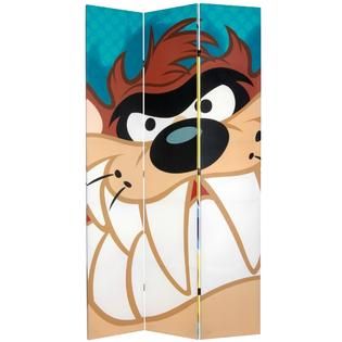 Oriental Furniture  7 ft. Tall Double Sided Tweety and Taz Canvas Room