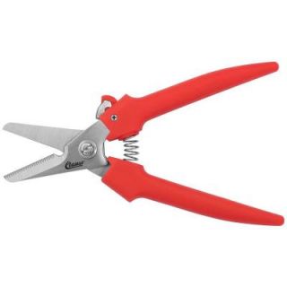 Clauss 7.5 in. Bunch Cutter with Wire Cutting Notch in Red Handles 33503