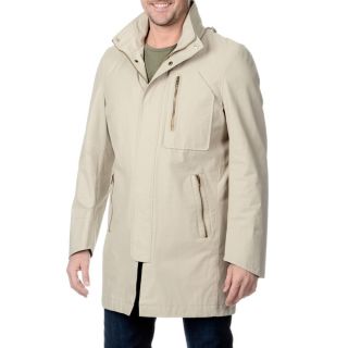 Nautica Mens Stone Hooded Raincoat with Removable Lining