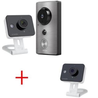 Zmodo Wi Fi Smart Doorbell with Mini Cam Bundle and Additional Free Mini Cam SDBELLMINICAMS
