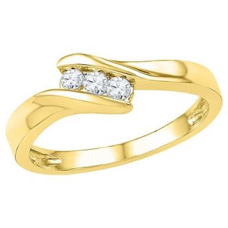CT. T.W. Round Diamond Channel Set Three Stone Promise Ring in 10K