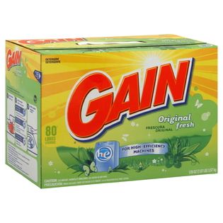 Gain  HE Detergent, Original Fresh, 126 oz (7.87 lb) 3.57 kg
