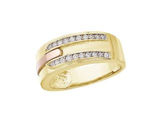 14K Yellow Gold Young Gents Diamond Ring