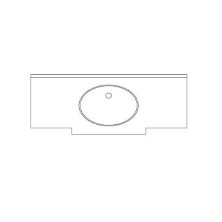 US Marble Marquee Cultured Marble Tender Gray On White Cultured Marble Undermount Bathroom Vanity Top (Common: 55 in x 24 in; Actual: 55 in x 23.25 in)