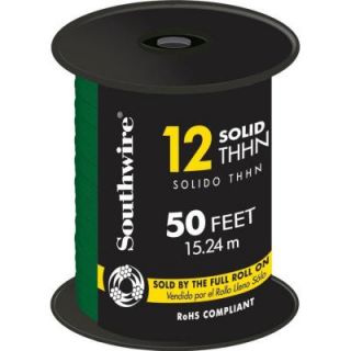 Southwire 50 ft. 12 Green Solid THHN Wire 11591537