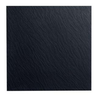 ROPPE Slate Design Black 19.69 in. x 19.69 in. Dry Back Tile DISCONTINUED 9911P100