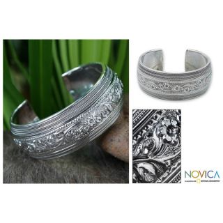 Sterling Silver Floral Imagination Bracelet (Thailand)