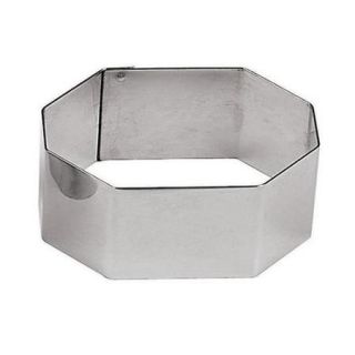 Paderno World Cuisine 47425 30 x6 Hexagon S/S Pastry Rings   2 3/8, L 2. 375 x W 2. 375 x H 1. 125