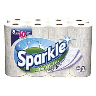 Sparkle Sparkle Extra Large Paper Towel Rolls 8 Large Rolls = 10