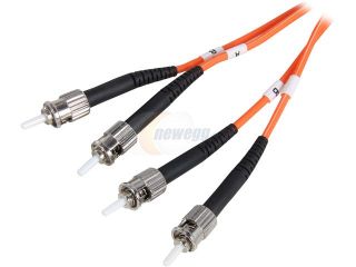 Coboc CY OM1 ST/ST 10 32.81 ft. Orange Multimode 62.5/125 Duplex LSZH Fiber Patch Cable ST   ST,M M