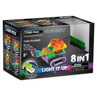 Laser Pegs Laser Pegs 8 in 1 Tank Runner Lighted Construction Toy