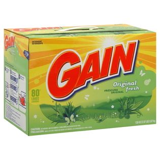 Gain  Detergent, Original Fresh, 126 oz (7.87 lb) 3.57 kg