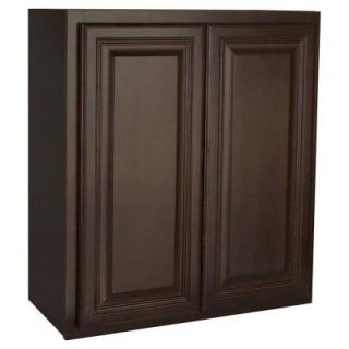 Hampton Bay 27x30x12 in. Cambria Wall Cabinet in Java KW2730 CJM