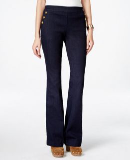 INC International Concepts Flared Button Trim Jeans, Only at Macys
