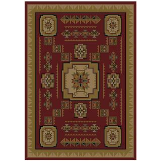 Mohawk Home Pueblo Rectangular Red Geometric Woven Area Rug (Common: 8 ft x 11 ft; Actual: 94 in x 130 in)