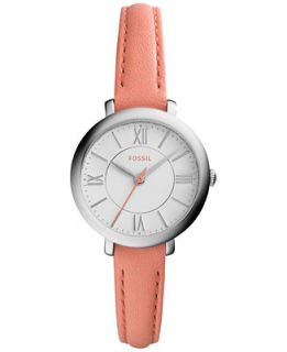 Fossil Womens Jacqueline Pink Leather Strap Watch 26mm es3938