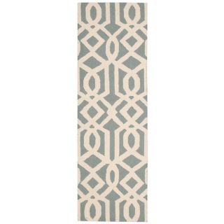 Rug Squared Laredo Aqua/ Ivory Rug (23 x 76)