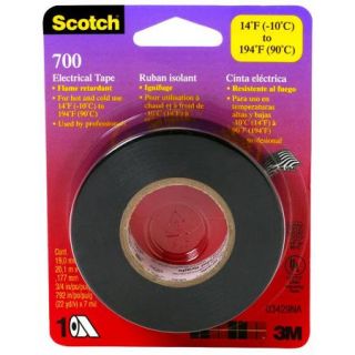 Scotch 700 Electrical Tape, 3/4 in x 66 ft, 24/case