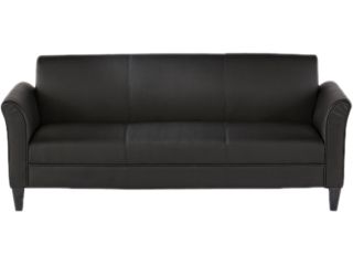 Reception Lounge Furniture, 3 Cushion Sofa, 77W X 31 1/2D X 32H, Black
